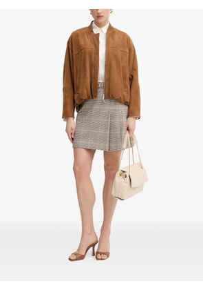 GUESS USA plaid mini skirt - Neutrals