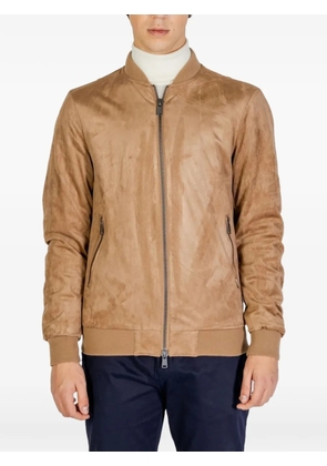 GIANNI LUPO zip-up bomber jacket - Neutrals