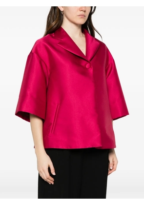NINA 14.7 satin-finish cropped jacket - Pink