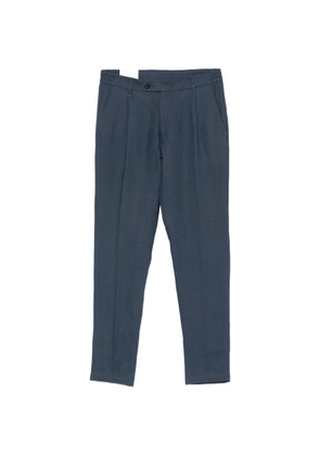 Eleventy pleated linen trousers - Blue