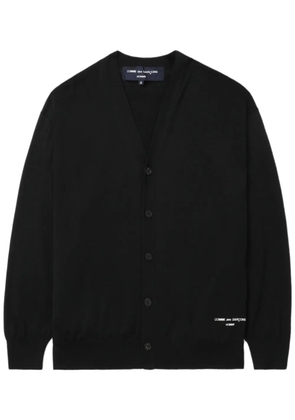 Comme des Garçons Homme logo-embroidered cardigan - Black
