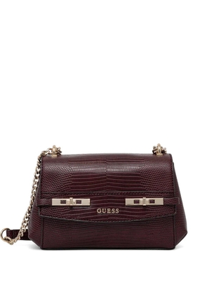 GUESS USA Melinda mini lizard-effect crossbody bag - Red