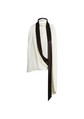 Alberta Ferretti scarf-detail top - White