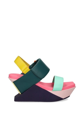 United Nude Delta Wedge Sandal touch-strap wedge sandals - Green