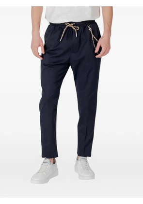 GIANNI LUPO chain-detail drawstring trousers - Blue