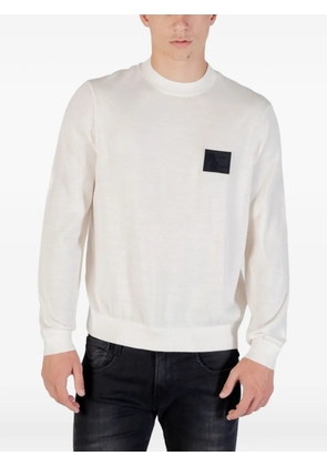 Armani Exchange logo-patch sweater - Neutrals