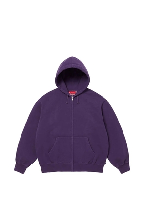 Supreme cut-out zip-up hoodie - Purple