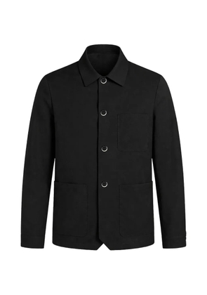 Barena button-up patch-pocket overshirt - Black