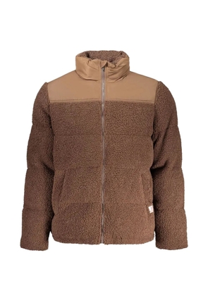 RIFLE fleece panelled padded jacket - Brown