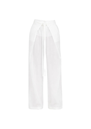 DARKPARK Stella gauze tie-front trousers - White
