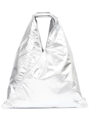 MM6 Maison Margiela Classic Japanese metallic-effect tote bag - Silver