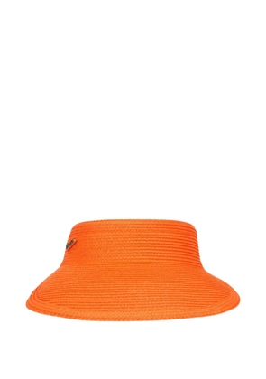 Borsalino logo-plaque woven visor - Orange