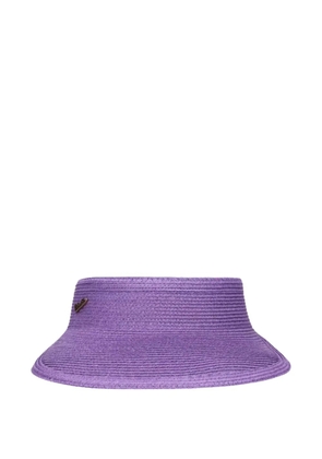 Borsalino woven wide-brim visor - Purple