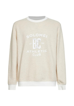 Brunello Cucinelli logo-print sweatshirt - Neutrals