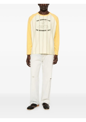 BODE Summertime stripe baseball T-shirt - Yellow