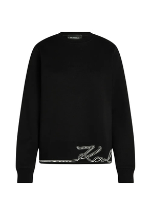 Karl Lagerfeld signature-hem sweatshirt - Black