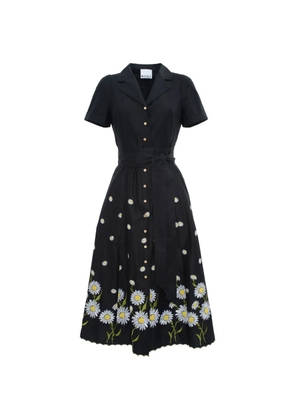 WEILL PARIS embroidered cotton shirt dress - Black