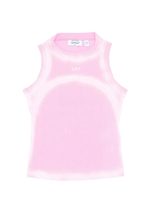 Off-White spray-effect ribbed tank top - Pink