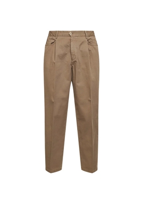 Briglia 1949 pleated cotton trousers - Neutrals