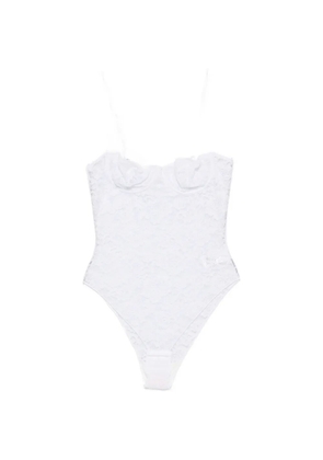Oséree lace-embroidered underwired body - White