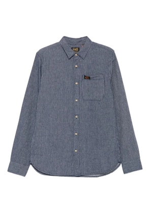 Superdry pinstripe chest-pocket shirt - Blue