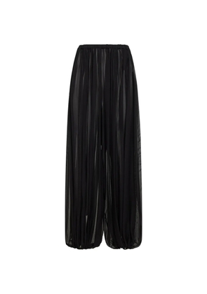 Giuseppe Di Morabito pleated silk trousers - Black