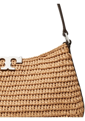 Tory Burch Eleanor raffia slim shoulder bag - Neutrals