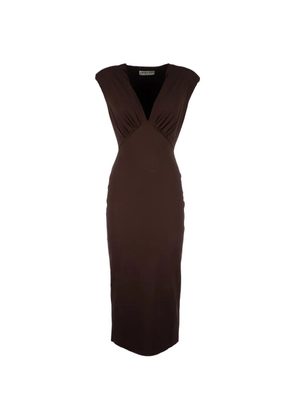 CHIARA BONI La Petite Robe Maki v-neck midi dress - Brown