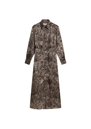 Golden Goose floral-print long-sleeve maxi dress - Neutrals