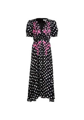 Saloni Lea polka-dot maxi dress - Black