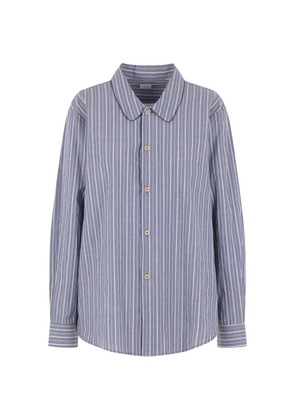 Kuro striped piping shirt - Blue