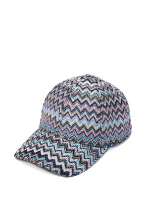 Missoni zigzag-knit baseball cap - Blue