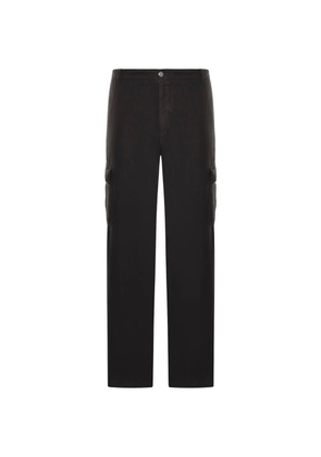 120% Lino linen cargo pants - Black