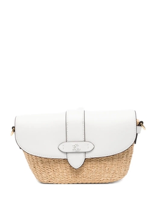 Lauren Ralph Lauren small Lynden logo-plaque shoulder bag - White