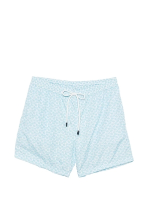 Barba palm-tree print swim shorts - Blue