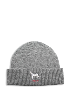 Polo Ralph Lauren Dalmatian-embroidered beanie hat - Grey