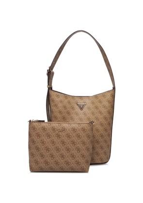 GUESS USA Meridian monogram shoulder bag - Brown