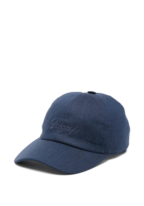 Brioni embroidered-logo baseball cap - Blue
