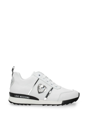 Love Moschino lace-up round-toe sneakers - White