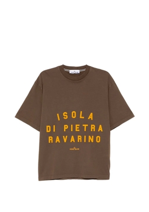 Stone Island logo-print T-shirt - Brown
