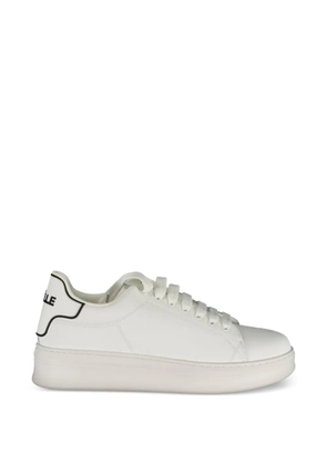 Gaelle logo-print lace-up sneakers - White