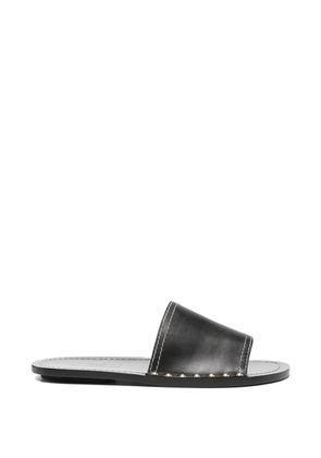 TOTEME studded contrast-stitch sandals - Black