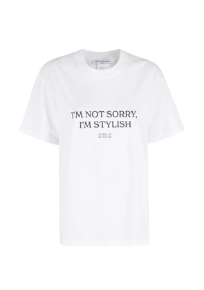 Isabelle Blanche slogan-print T-shirt - White