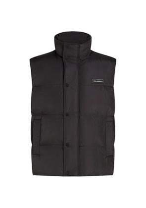 Karl Lagerfeld logo-patch padded gilet - Black