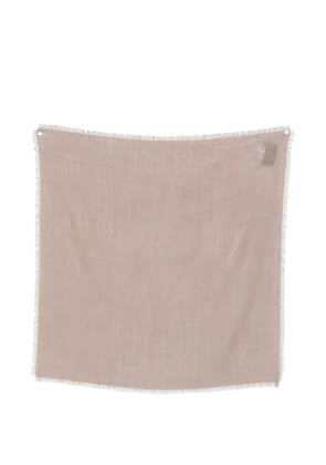 Rier frayed-edge wool scarf - Neutrals