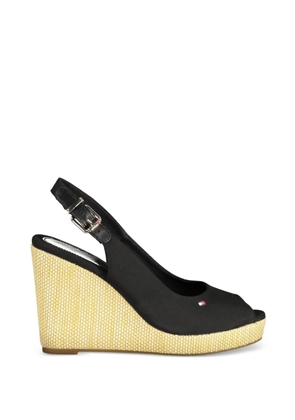 Tommy Hilfiger slingback wedge sandals - Black