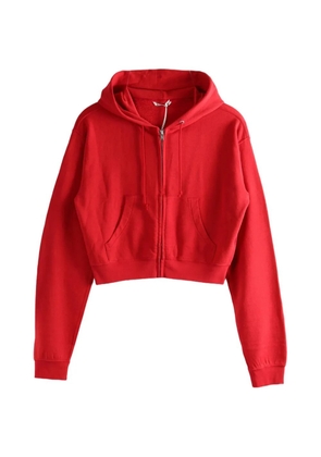 Auralee zip-up cropped jacket - Red