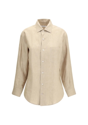 Loro Piana André chest-pocket linen shirt - Neutrals