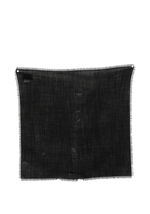 Rier frayed-edge scarf - Black