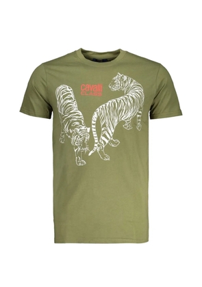 Cavalli Class tiger-print T-shirt - Green